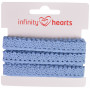 Infinity Hearts Lace Ribbon Polyester 11mm 05 Blå - 5m
