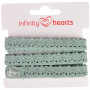 Infinity Hearts Blonde Ribbon Polyester 11mm 06 Grå - 5m