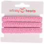 Infinity Hearts Blondebånd Polyester 11mm 09 Rosa - 5m