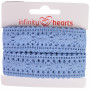 Infinity Hearts Lace Ribbon Polyester 25mm 05 Blå - 5m