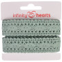 Infinity Hearts Lace Ribbon Polyester 25mm 06 Grå - 5m