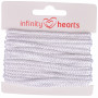 Infinity Hearts Anorakksnor Polyester 3mm 01 Hvit - 5m