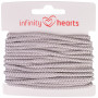 Infinity Hearts Anorakksnor Polyester 3mm 02 Grå - 5m