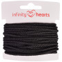 Infinity Hearts Anorakksnor Polyester 3mm 10 Svart - 5m