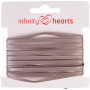 Infinity Hearts Satengbånd Dobbeltsidig 3mm 017 Grå - 5m
