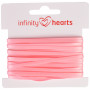 Infinity Hearts Satengbånd Dobbeltsidig 3mm 150 Rosa - 5m