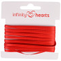 Infinity Hearts Satengbånd Dobbeltsidig 3mm 250 Rød - 5m
