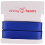 Infinity Hearts Satengbånd Dobbeltsidig 15mm 329 Marineblå - 5m