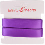 Infinity Hearts Satengbånd Dobbeltsidig 15mm 465 Lilla - 5m