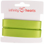 Infinity Hearts Satengbånd Dobbeltsidig 15mm 551 Grønn - 5m