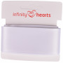 Infinity Hearts Satengbånd Dobbeltsidig 38mm 029 Hvit - 5m