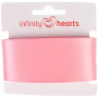 Infinity Hearts Satengbånd Dobbeltsidig 38mm 150 Rosa - 5m