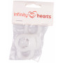 Infinity Hearts Smokkesnor Adapter Hvit 5x3cm - 5 stk