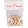 Infinity Hearts Treringer/Gardinringer Tre Runde 20-50mm - 10 stk