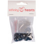 Infinity Hearts sikkerhetsøyne/Amigurumi øyne Svart 16mm - 5 par