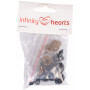 Infinity Hearts sikkerhetsøyne/Amigurumi øyne Svart 18mm - 5 par