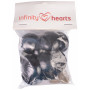 Infinity Hearts Sikkerhedsøyne/Amigurumi øyne Svart 35mm - 5 par