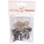 Infinity Hearts Sikkerhedsøyne/Amigurumi øyne Gull 14mm - 5 par