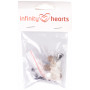 Infinity Hearts Sikkerhetsøyne/Amigurumi øyne Sølv 10mm - 5 par
