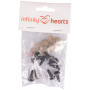 Infinity Hearts Sikkerhetsøyne/Amigurumi øyne Sølv 12mm - 5 par