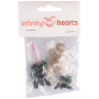 Infinity Hearts sikkerhetsøyne/Amigurumi øyne Grønn 12mm - 5 par