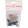 Infinity Hearts sikkerhetsøyne/Amigurumi øyne Grønn 14mm - 5 par
