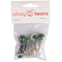 Infinity Hearts Sikkerhedsøyne/Amigurumi øyne Grønn 16mm - 5 par