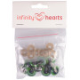 Infinity Hearts Sikkerhedsøyne/Amigurumi øyne Grønn 18mm - 5 par