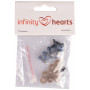 Infinity Hearts sikkerhetsøyne/Amigurumi øyne Blå 8mm - 5 par