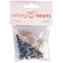 Infinity Hearts sikkerhetsøyne/Amigurumi øyne Blå 12mm - 5 par