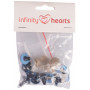 Infinity Hearts sikkerhetsøyne/Amigurumi øyne Blå 18mm - 5 par