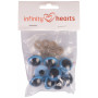 Infinity Hearts Sikkerhedsøyne/Amigurumi øyne Blå 25mm - 5 par