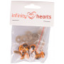 Infinity Hearts Sikkerhedsøyne/Amigurumi øyne Oransje 12mm - 5 par