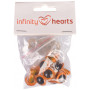 Infinity Hearts Sikkerhedsøyne/Amigurumi øyne Oransje 16mm - 5 par