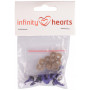 Infinity Hearts sikkerhetsøyne/Amigurumi øyne Rosa 10mm - 5 par