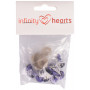 Infinity Hearts Sikkerhedsøyne/Amigurumi øyne Rosa 12mm - 5 par
