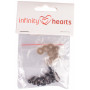 Infinity Hearts sikkerhetsøyne/Amigurumi øyne Brun 8mm - 5 par