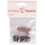 Infinity Hearts sikkerhetsøyne/Amigurumi øyne Brun 10mm - 5 par