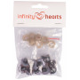 Infinity Hearts Sikkerhedsøyne/Amigurumi øyne Brun 18mm - 5 par