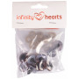Infinity Hearts sikkerhetsøyne/Amigurumi øyne Brun 20mm - 5 par