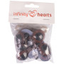 Infinity Hearts sikkerhetsøyne/Amigurumi øyne Brun 30mm - 5 par