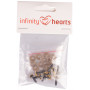 Infinity Hearts Sikkerhedsøyne/Amigurumi øyne Gul 8mm - 5 par