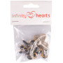 Infinity Hearts sikkerhetsøyne/Amigurumi øyne Gul 12mm - 5 par