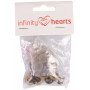 Infinity Hearts sikkerhetsøyne/Amigurumi øyne Gul 15mm - 5 par