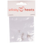 Infinity Hearts Nøkkelring Tynn Sølvfarget 5mm - 10 stk