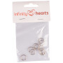 Infinity Hearts Nøkkelring Tynn Sølvfarget 10mm - 10 stk