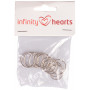 Infinity Hearts Nøkkelring Tynn Sølvfarget 20mm - 10 stk