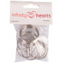 Infinity Hearts Nøkkelring Tynn Sølvfarget 35mm - 10 stk