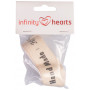 Infinity Hearts Stoffbånd/Labels bånd Handmade 15mm - 3 meter