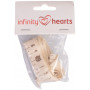 Infinity Hearts Stoffbånd/Labels bånd Målebånd motiver 15mm - 3 meter